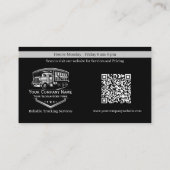 Professionele vrachtwagentransportbedrijf QR-code Visitekaartje (Achterkant)
