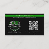 Professionele vrachtwagentransportbedrijf QR-code Visitekaartje (Achterkant)