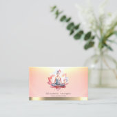 Professionele Vrouwen Lotus Yoga Visitekaartje (Staand voorkant)