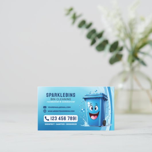 Professionele vuilreiniging visitekaartje (Staand voorkant)