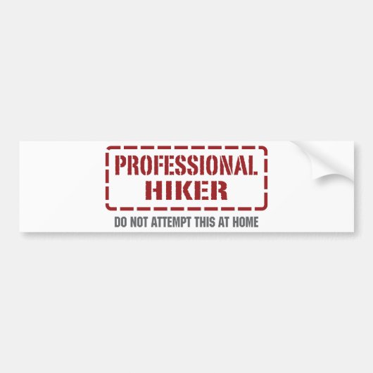 Professionele wandelaar bumpersticker (Voorkant)