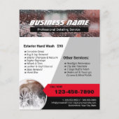 Professionele was met automatische informatie over flyer (Voorkant)