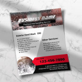 Professionele was met automatische informatie over flyer