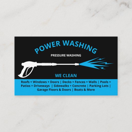 Professionele wasmiddeldruk visitekaartje (Voorkant)