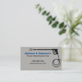 Professionele wasservice voor druk visitekaartje (Staand voorkant)