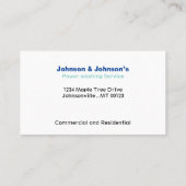 Professionele wasservice voor druk visitekaartje (Achterkant)