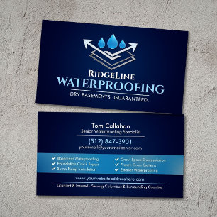 Professionele Waterdichtingsdienst Leverancier  Visitekaartje
