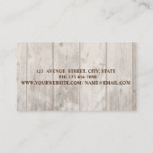 Professionele Waterverf, Floral, lips, houtextuur Visitekaartje (Achterkant)