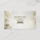 Professionele Waterverf Golden Eucalyptus Foliage Visitekaartje (Achterkant)