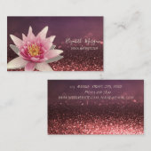 Professionele Waterverf Lotus Yoga Bokeh Visitekaartje (Voorkant / Achterkant)