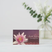 Professionele Waterverf Lotus Yoga Bokeh Visitekaartje (Staand voorkant)