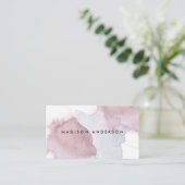 Professionele Waterverf Paarse lavender Red Splash Visitekaartje (Staand voorkant)