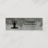 Professionele Waterverf zwarte yogaleraar Mini Visitekaartje (Voorkant)