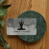 Professionele Waterverf zwarte yogaleraar Visitekaartje