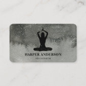 Professionele Waterverf zwarte yogaleraar Visitekaartje (Voorkant)