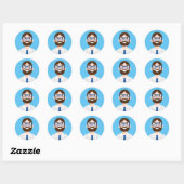 Professionele werknemer Avatar Ronde Sticker (Vel)
