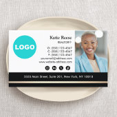 Professionele werknemer Foto Gold Black Real Estat Visitekaartje