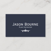 Professionele werknemer Foto QR Code Blue Aviation Visitekaartje (Voorkant)