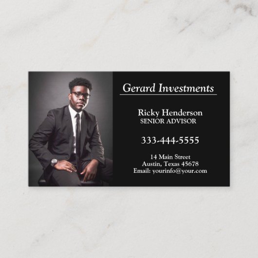 Professionele werknemer foto visitekaartje (Voorkant)