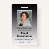 Professionele werknemer Gradient Black ID-badge Badge (Voorkant)