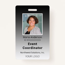 Professionele werknemer Gradient Black ID-badge Badge