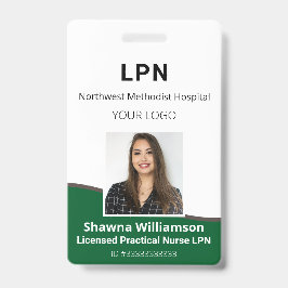 Professionele werknemer groen en grijs ID-badge Badge