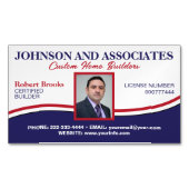 Professionele Werknemer Magnetische Visitekaartjes Magnetisch Visitekaartje (Voorkant)