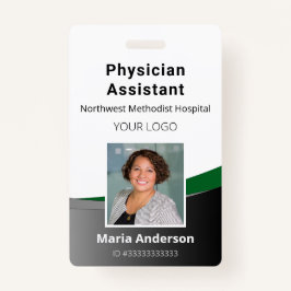 Professionele werknemer zwart en groen ID-badge Badge