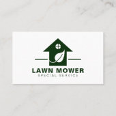 Professionele White Green Lawn Care & Landscaping  Visitekaartje (Achterkant)