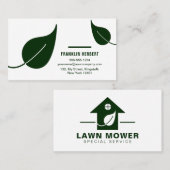 Professionele White Green Lawn Care & Landscaping  Visitekaartje (Voorkant / Achterkant)