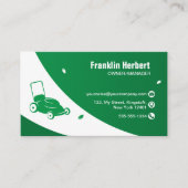 Professionele White Green Lawn Care & Landscaping  Visitekaartje (Voorkant)
