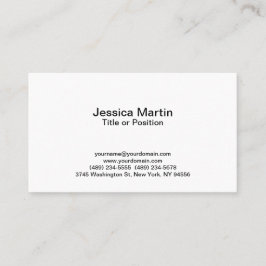 Professionele White Manager Consultant Chief Visitekaartje