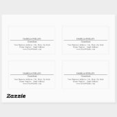 Professionele White Minimalist Plain Creatief Rechthoekige Sticker (Vel)