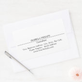Professionele White Minimalist Plain Creatief Rechthoekige Sticker (Envelop)