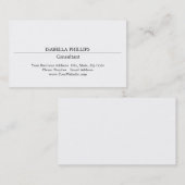 Professionele White Minimalist Plain Creatief Visitekaartje (Voorkant / Achterkant)