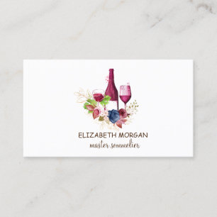 Professionele wijn glas,Fles,Bourgondische Bloemen Visitekaartje