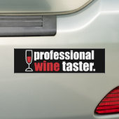 Professionele wijndrager bumpersticker (Op auto)