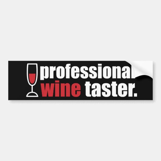 Professionele wijndrager bumpersticker (Voorkant)