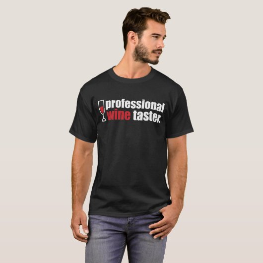 Professionele wijndrager t-shirt (Voorkant volledig)
