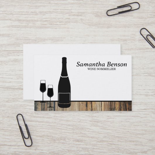 Professionele wijnvlek wijnglas wijn sommelier visitekaartje (Voorkant / Achterkant in situ)