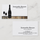 Professionele wijnvlek wijnglas wijn sommelier visitekaartje (Voorkant / Achterkant)