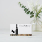 Professionele wijnvlek wijnglas wijn sommelier visitekaartje (Staand voorkant)