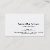 Professionele wijnvlek wijnglas wijn sommelier visitekaartje (Achterkant)