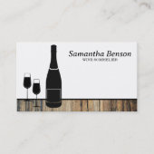 Professionele wijnvlek wijnglas wijn sommelier visitekaartje (Voorkant)