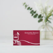 Professionele wijnvlek wijnglas wijn sommelier visitekaartje (Staand voorkant)