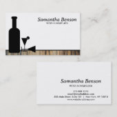 Professionele wijnvlek wijnglas wijn sommelier visitekaartje (Voorkant / Achterkant)