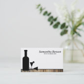 Professionele wijnvlek wijnglas wijn sommelier visitekaartje (Staand voorkant)