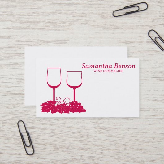 Professionele wijnvlek wijnglas wijn sommelier visitekaartje (Voorkant / Achterkant in situ)