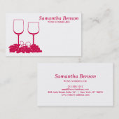 Professionele wijnvlek wijnglas wijn sommelier visitekaartje (Voorkant / Achterkant)