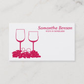 Professionele wijnvlek wijnglas wijn sommelier visitekaartje (Voorkant)